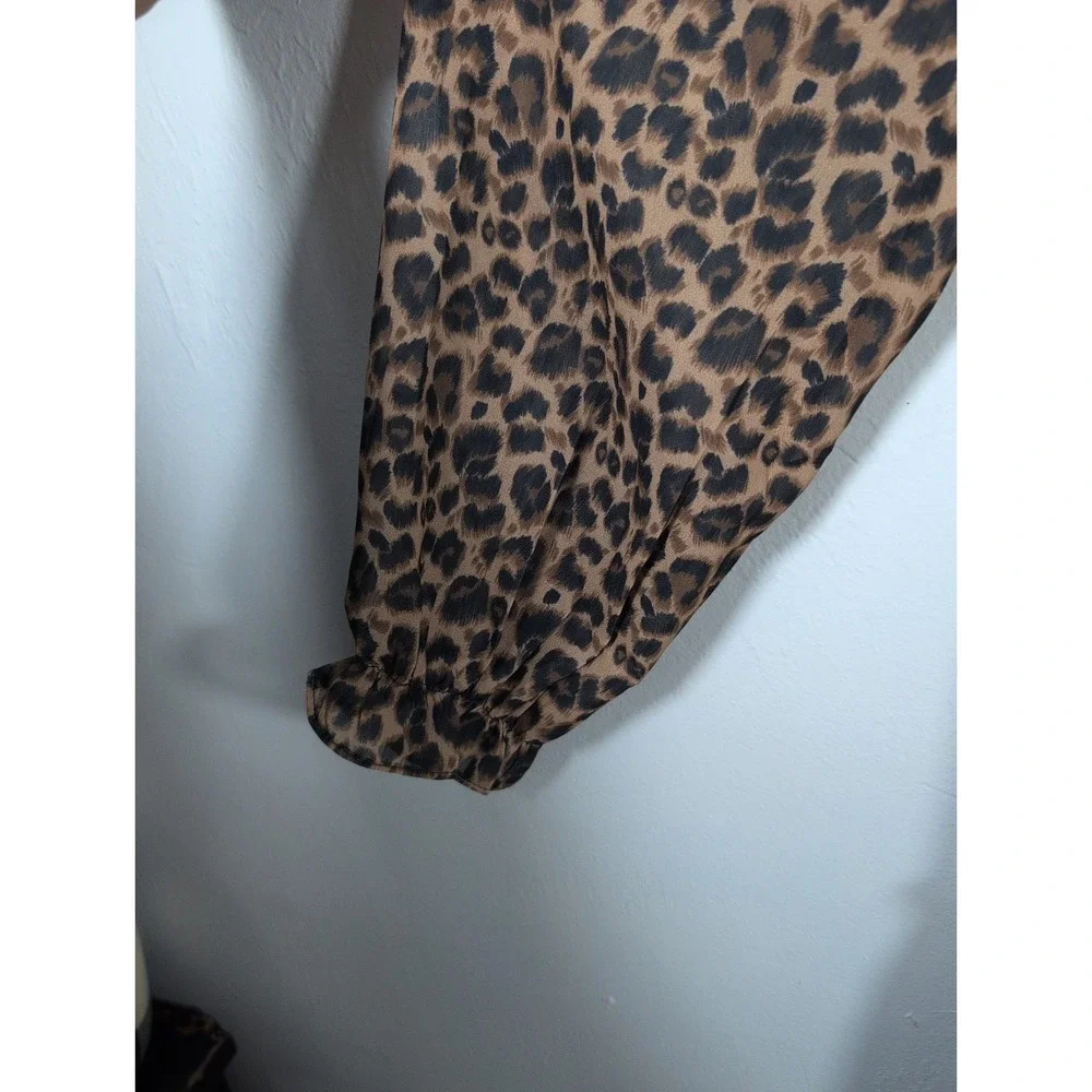Three Birds Nest Womens Maxi Dress Womens Sz M Tiered Boho Animal Print